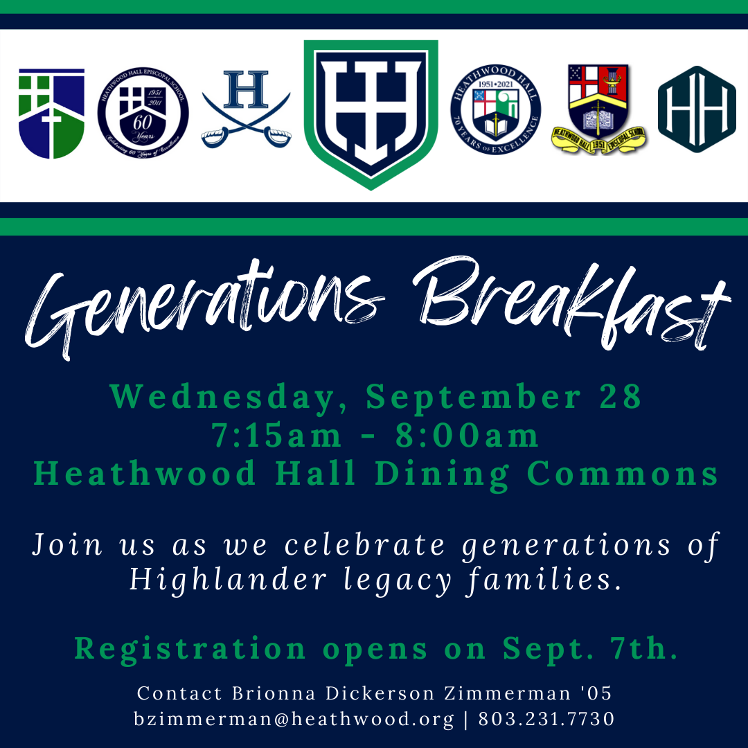 Generations Breakfast for Legacy Families Heathwood Hall